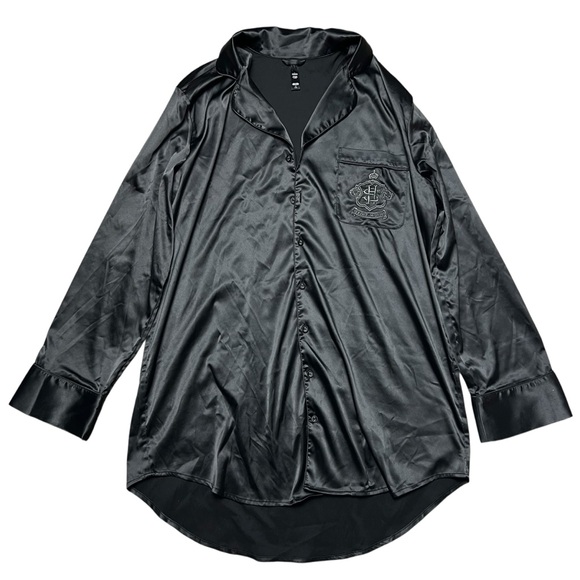 SKIMS Other - Skims Hotel Satin Sleepdress Super Soft Size Large Onyx/Black